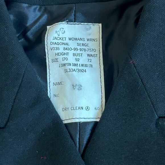 Vintage WRNS Royal Navy Jacket – Women’s Medium Double-Breasted Wool Coat - Picture 16 of 16